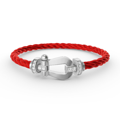 [Mystic Crown]FORCE LARGE HORSESHOE HALF DIAMOND BRACELET SILVER