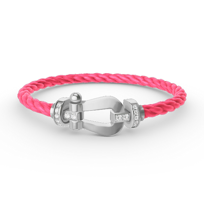 [Mystic Crown]FORCE LARGE HORSESHOE HALF DIAMOND BRACELET SILVER