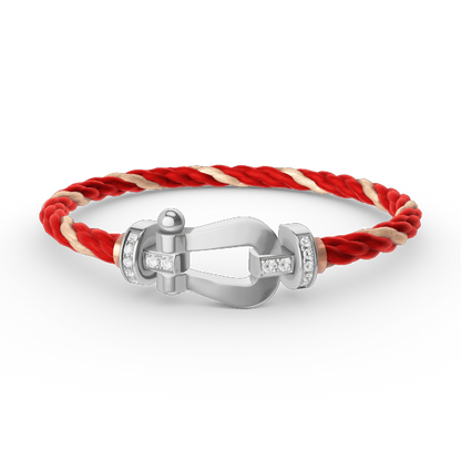 [Mystic Crown]FORCE LARGE HORSESHOE HALF DIAMOND BRACELET SILVER