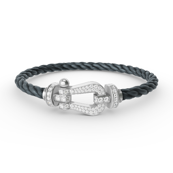 [Mystic Crown]FORCE LARGE HORSESHOE FULL DIAMOND BRACELET SILVER