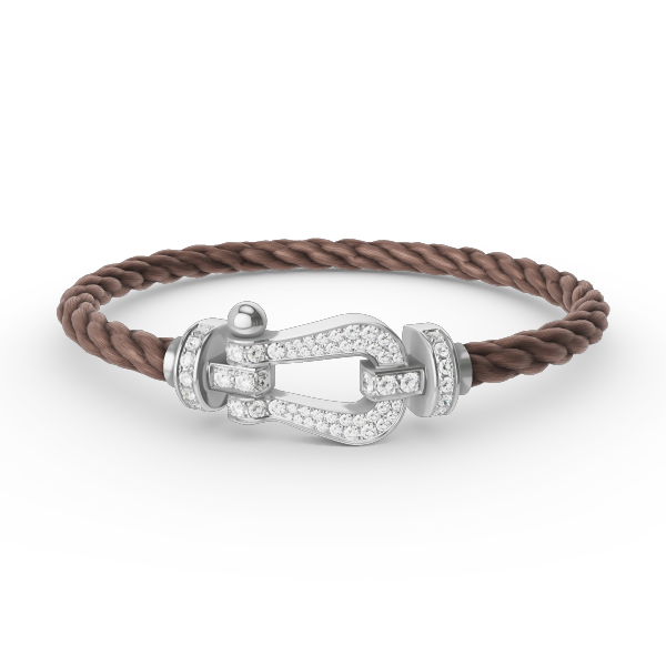 [Mystic Crown]FORCE LARGE HORSESHOE FULL DIAMOND BRACELET SILVER