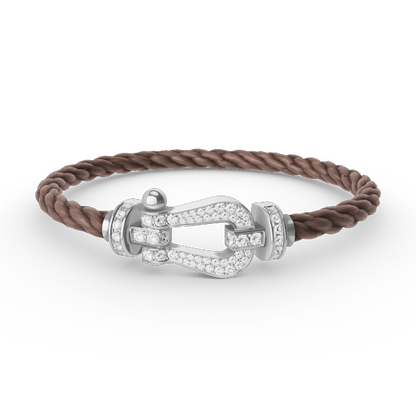 [Mystic Crown]FORCE LARGE HORSESHOE FULL DIAMOND BRACELET SILVER