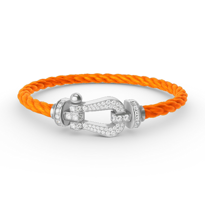 [Mystic Crown]FORCE LARGE HORSESHOE FULL DIAMOND BRACELET SILVER