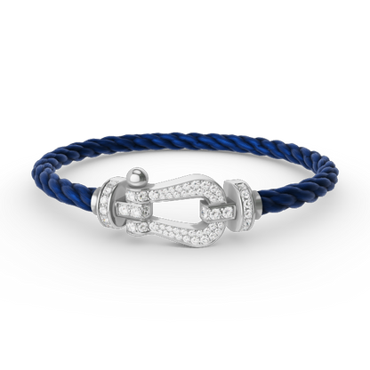[Mystic Crown]FORCE LARGE HORSESHOE FULL DIAMOND BRACELET SILVER