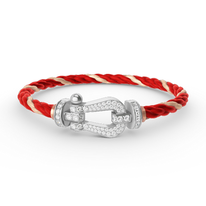 [Mystic Crown]FORCE LARGE HORSESHOE FULL DIAMOND BRACELET SILVER