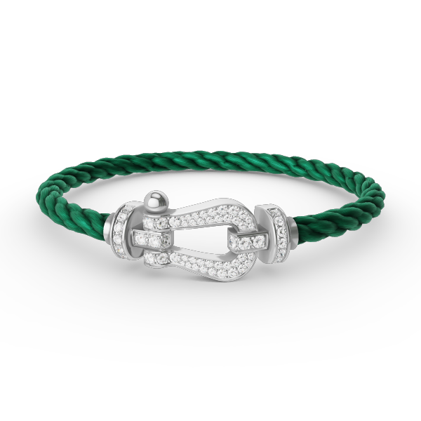 [Mystic Crown]FORCE LARGE HORSESHOE FULL DIAMOND BRACELET SILVER
