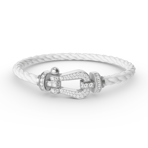 [Mystic Crown]FORCE LARGE HORSESHOE FULL DIAMOND BRACELET SILVER