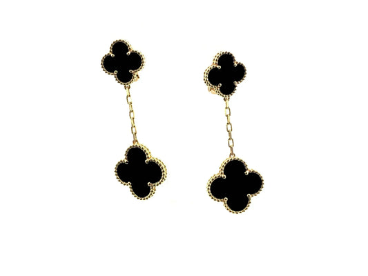 [Mystic Crown]CLOVER 2 MOTIFS  EARRINGS (MULTIPLE CHOICESC