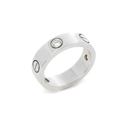 [Mystic Crown]LOVE RING 5.5MM 3 DIAMONDS SILVER