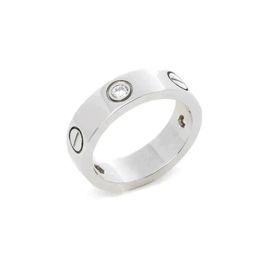 [Mystic Crown]LOVE RING 5.5MM 3 DIAMONDS SILVER