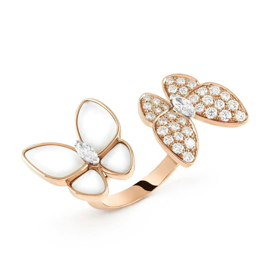 [Mystic Crown]TWIN BUTTERFLY DIAMOND MOP RING
