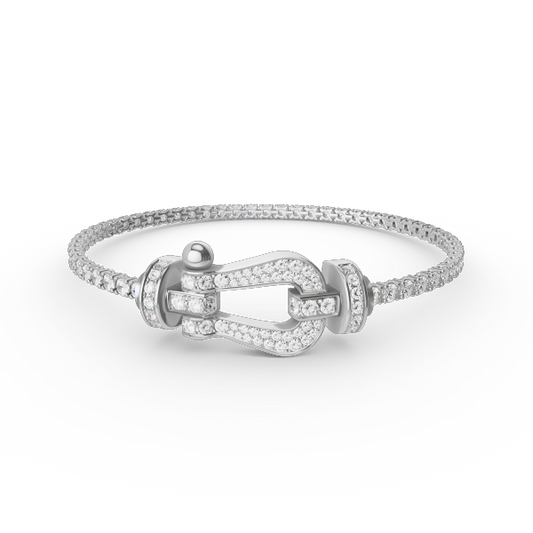 [Mystic Crown]FORCE  LARGE HORSESHOE FULL DIAMOND TENNIS BRACELET