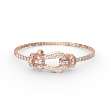 [Mystic Crown]FORCE  LARGE HORSESHOE FULL DIAMOND TENNIS BRACELET