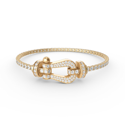 [Mystic Crown]FORCE  LARGE HORSESHOE FULL DIAMOND TENNIS BRACELET